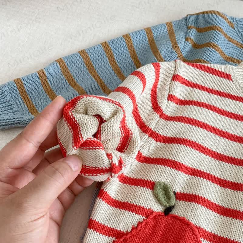 Baby Toddler Apple Striped Cardigan - image 13