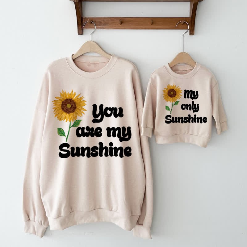 YOU ARE MY SUNSHINE Baby Sunflower Beige Family Sweatshirt - Beige - Adult Sweatshirt: XL - image 1
