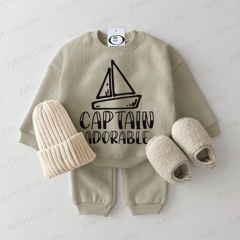 CAPTAIN ADORABLE Baby Grey Green 2-piece Set - Grey Green - 2-3T - image 1