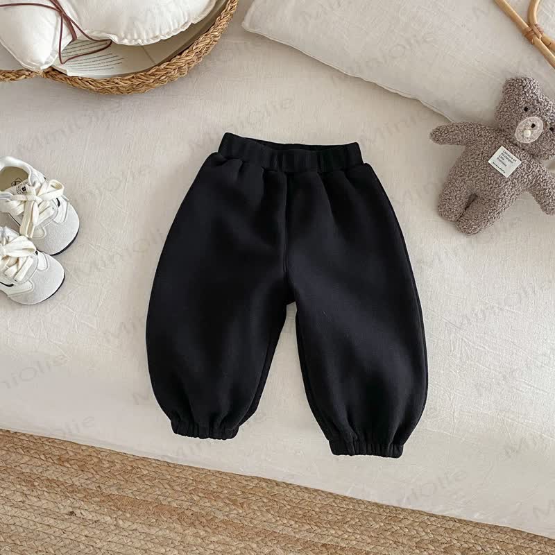 Baby Toddler Boy Stripe Fleece Jogger Pants - Black - 8Y - image 3