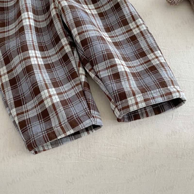 Baby Toddler Plaid Fleece Jogger Pants - image 7