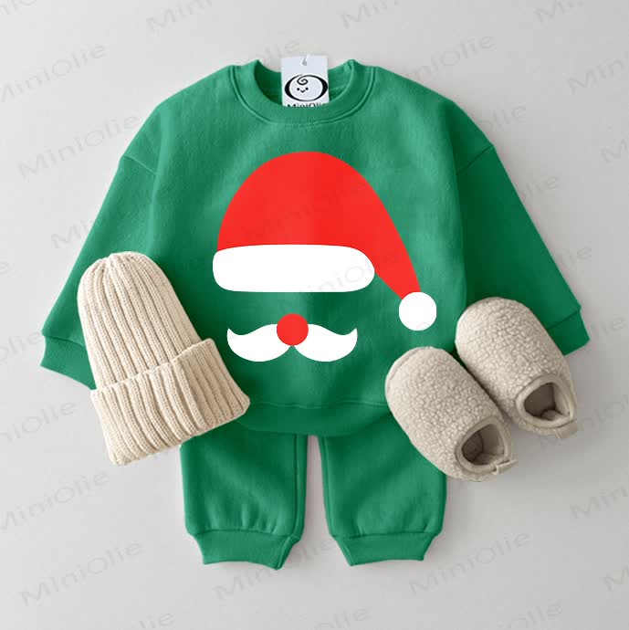 Baby Christmas Santa Claus 2-piece Green Set - Green - 2-3T - image 1