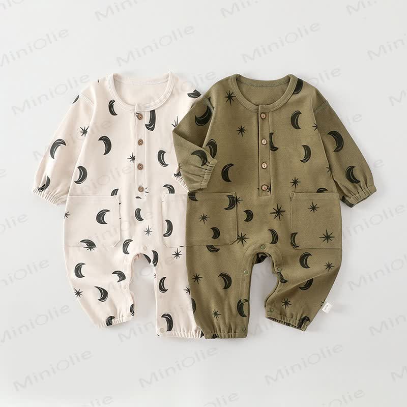 Baby Moon Dots Pajamas Romper - image 2
