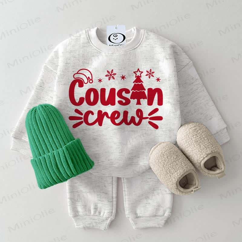 COUSIN CREW Baby Christmas 2-piece Light Grey Set - Light Grey - 2-3T - image 1