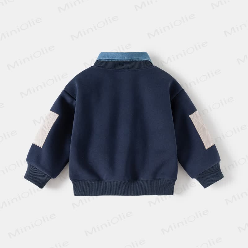 Toddler Fleece Lined Fake 2pcs Sweatshirt - image 3