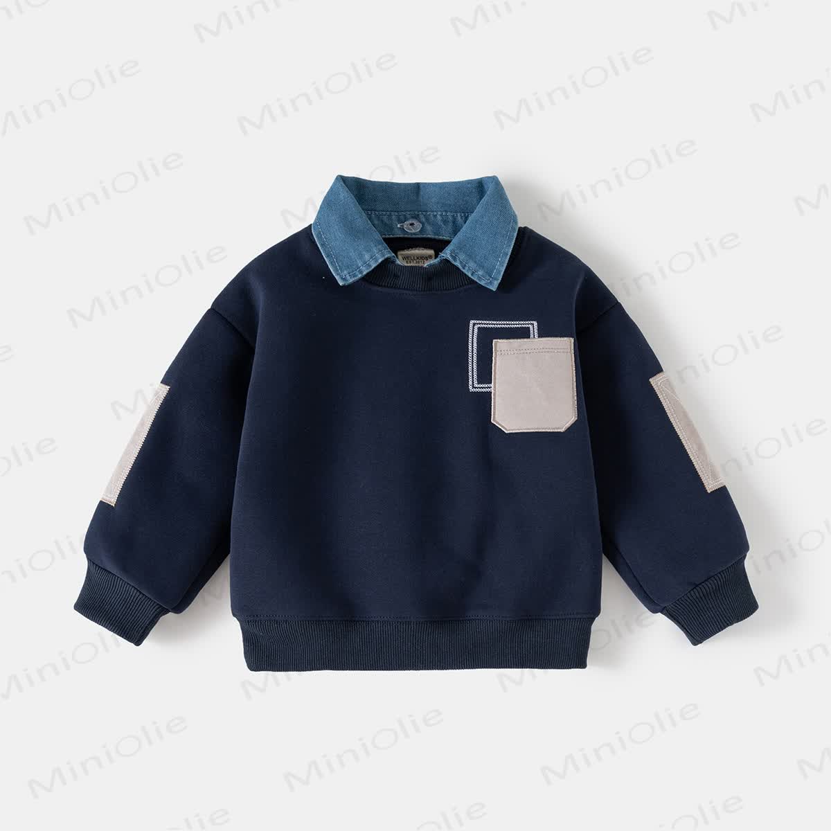 Toddler Fleece Lined Fake 2pcs Sweatshirt - image 2