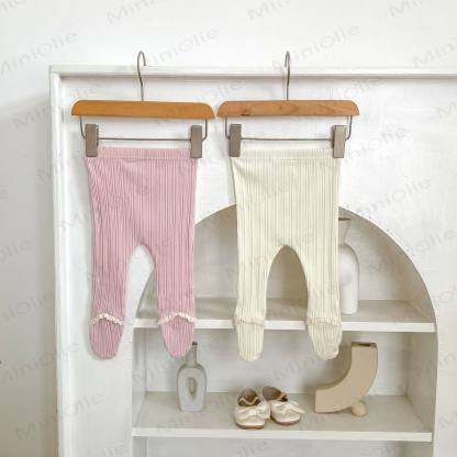 Baby Toddler Girl Solid Color Lace Leggings - image 2