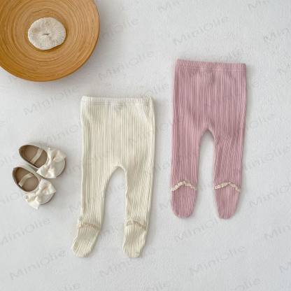 Baby Toddler Girl Solid Color Lace Leggings - image 3