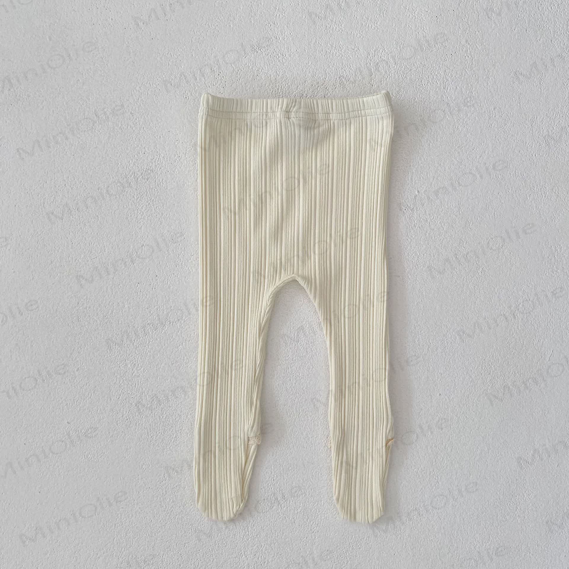 Baby Toddler Girl Solid Color Lace Leggings - Beige - 2-3T - image 6