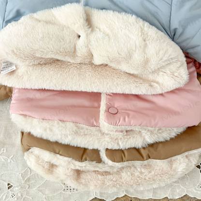 Baby Fleece Lined Solid Color Hooded Jacket - image 10