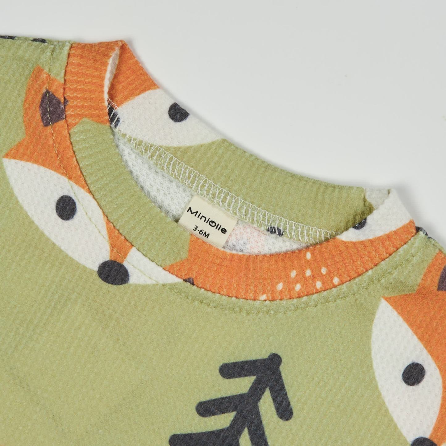 Baby Toddler Fox Green Waffle 2-piece Set - image 5