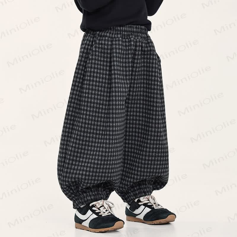 Toddler Boy Plaid Jogger Pants - Black - 10Y - image 2