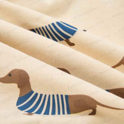 Baby Dachshund 2-piece Beige Set - image 3