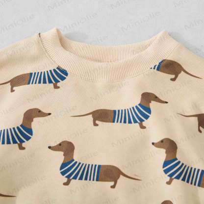 Baby Dachshund 2-piece Beige Set - image 2