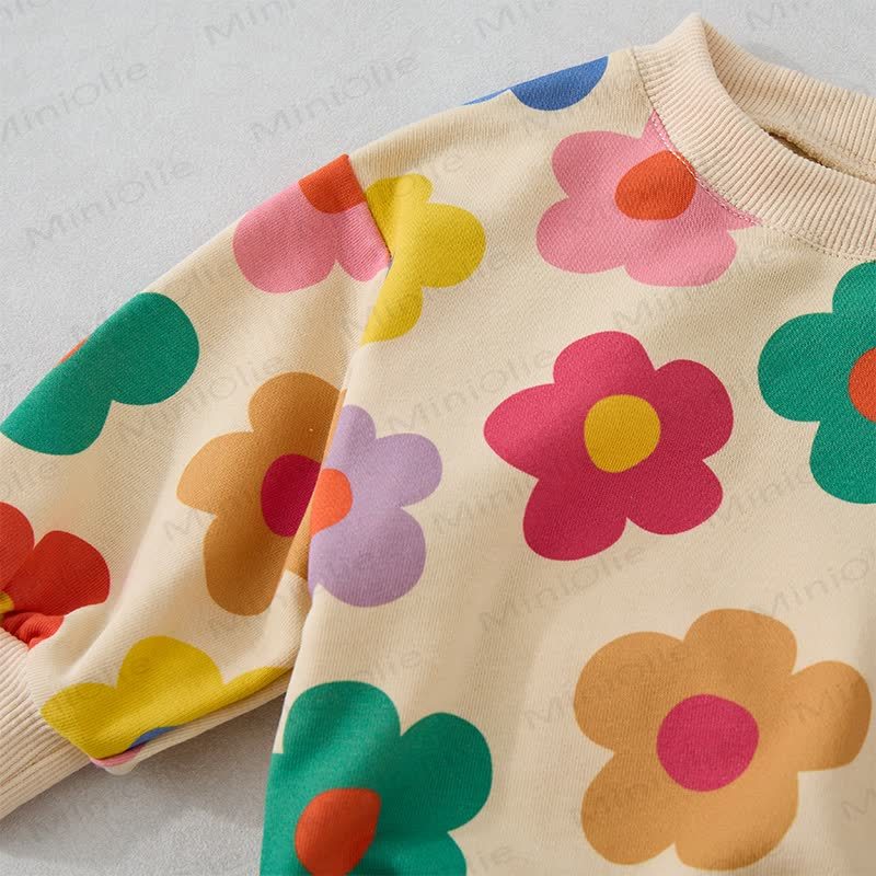 Baby Dopamine Flowers 2-piece Beige Set - image 3