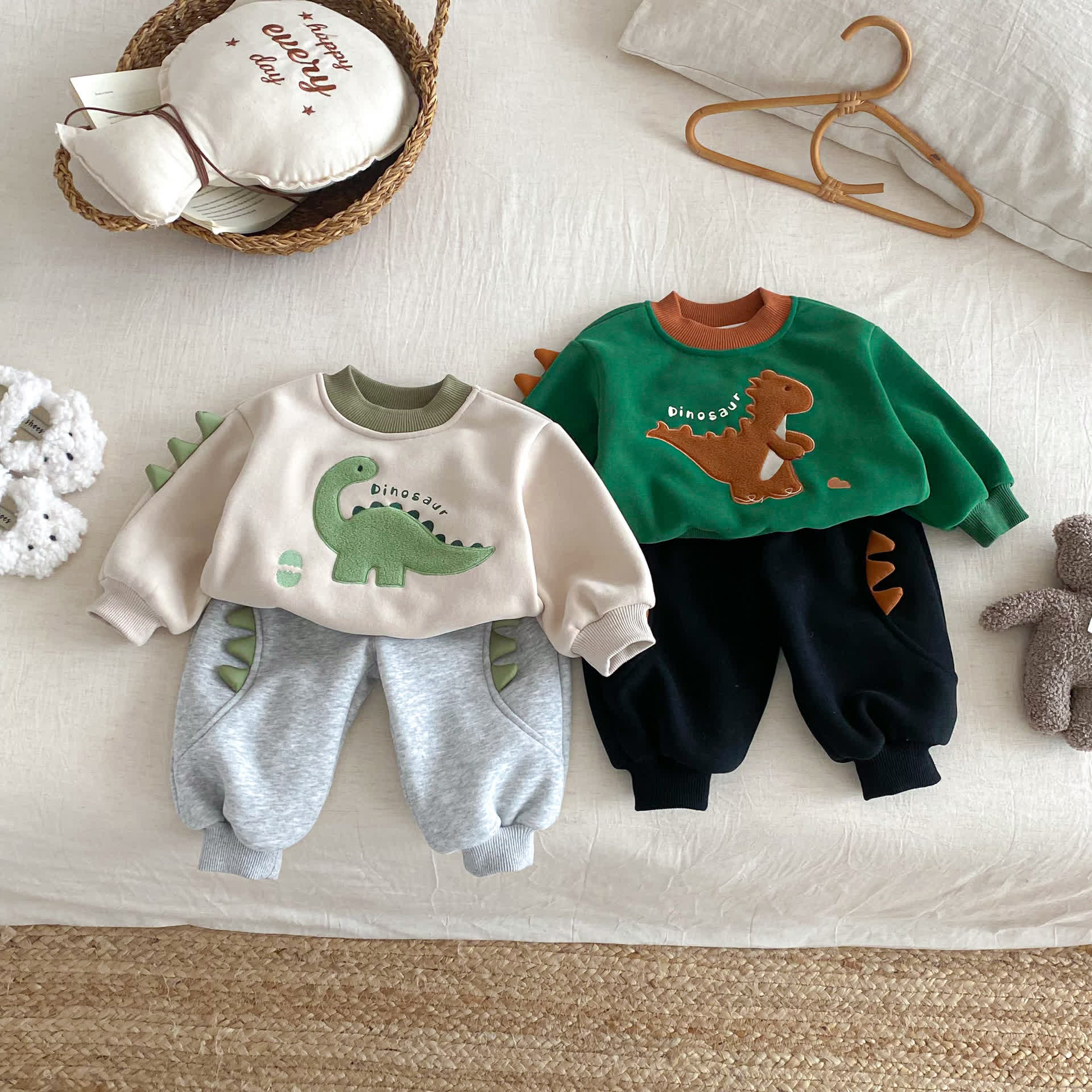 DINOSAUR Baby Toddler Boy Fleece Lined Top Or Pants - image 1