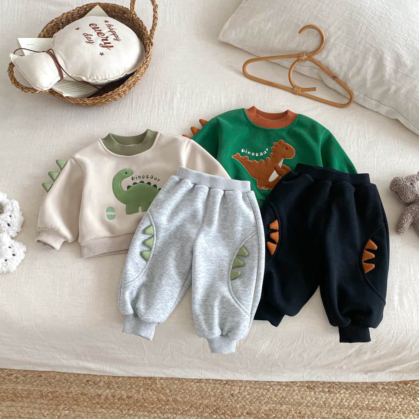 DINOSAUR Baby Toddler Boy Fleece Lined Top Or Pants - image 2