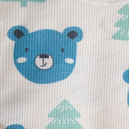 Baby Toddler Blue Bear Waffle 2-piece Set - image 6