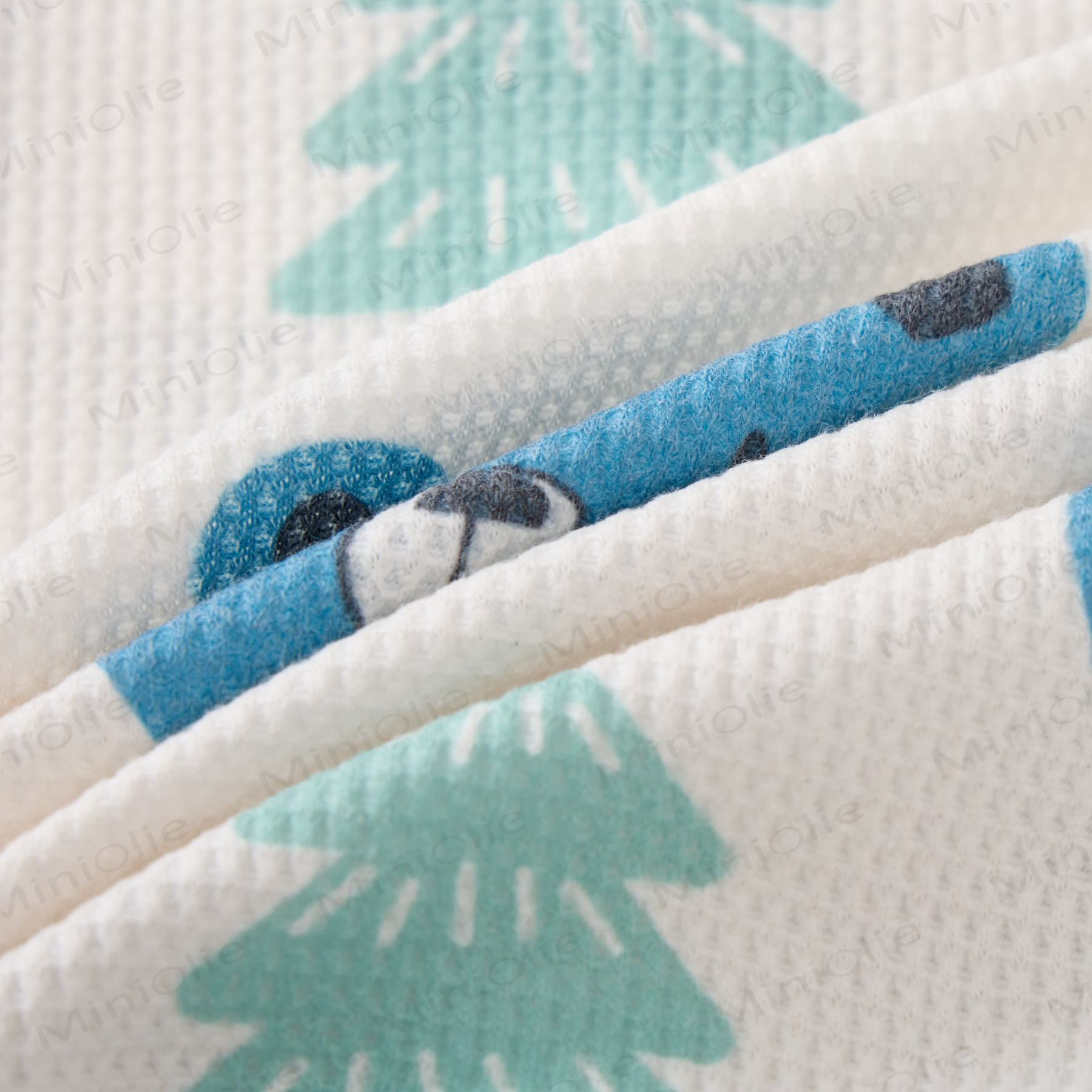 Baby Toddler Blue Bear Waffle 2-piece Set - image 7