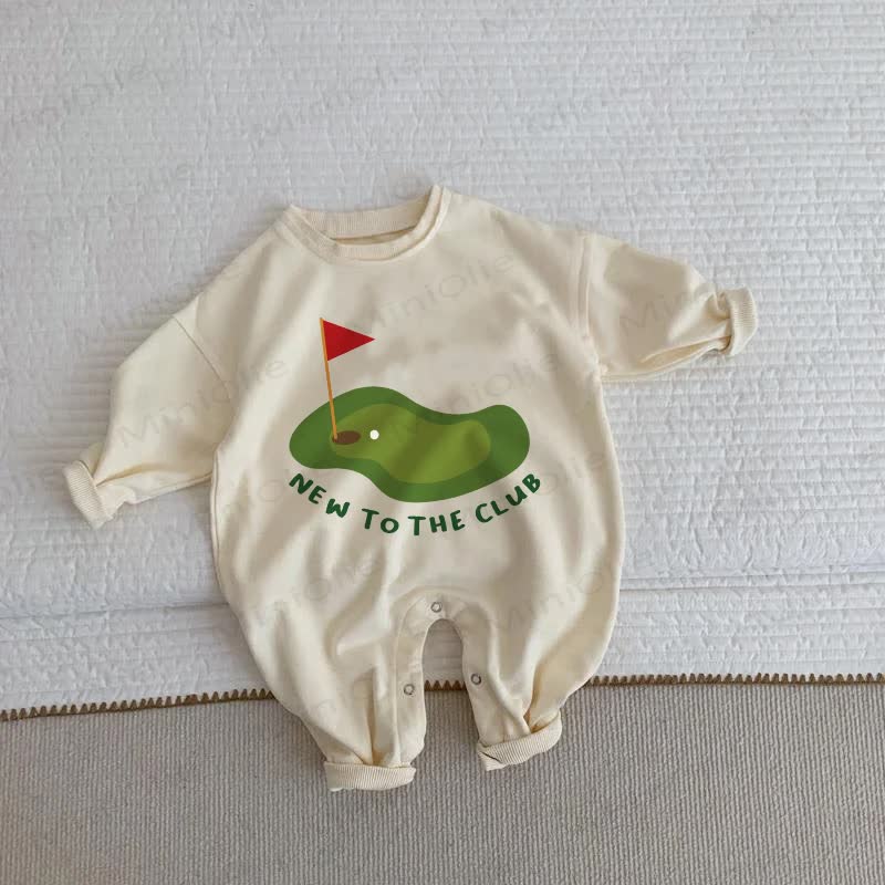 NEW TO THE CLUB Baby Golf Beige Romper - Beige - 2-3T - image 1