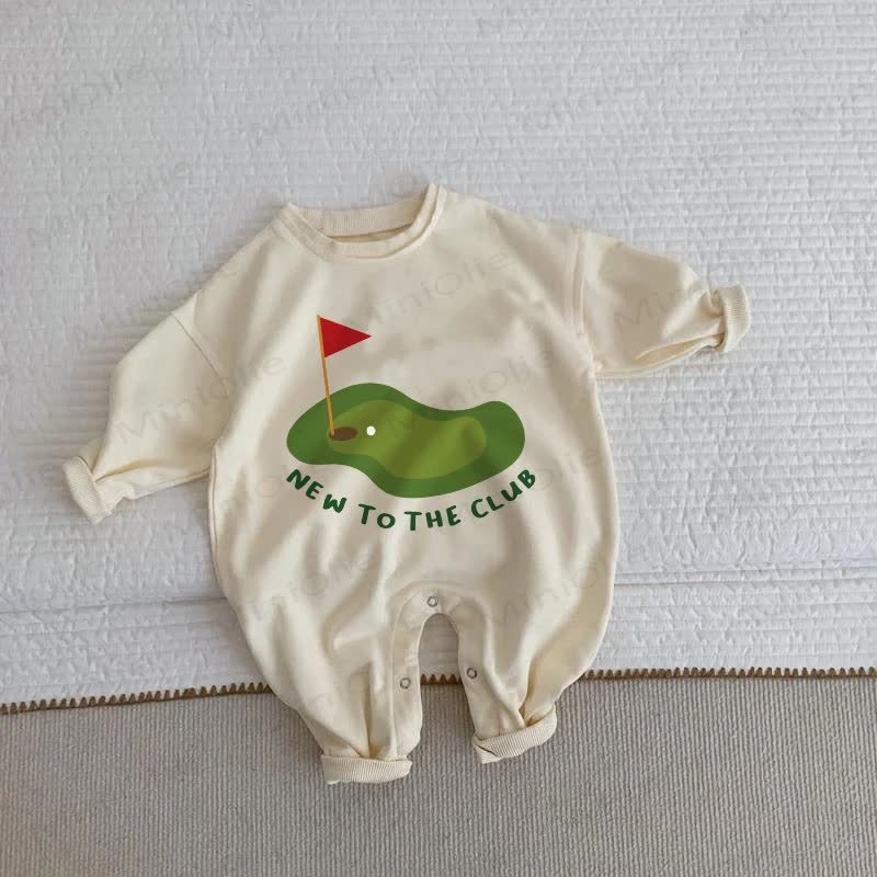 NEW TO THE CLUB Baby Golf Beige Romper - Beige - 2-3T - image 1