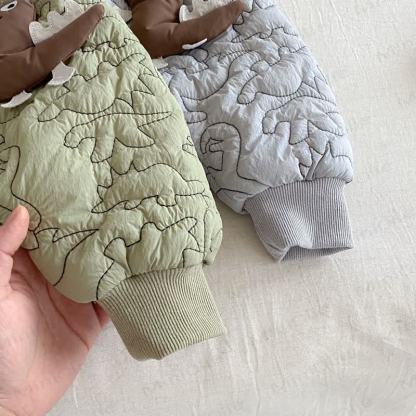 Baby Toddler Boy Dinosaur Quilted Jogger Pants - image 8