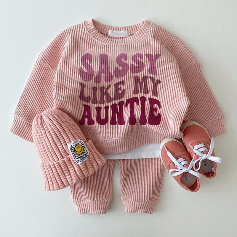 SASSY LIKE MY AUNTIE Baby Pink 2-Piece Set - Pink - 2-3T - image 1