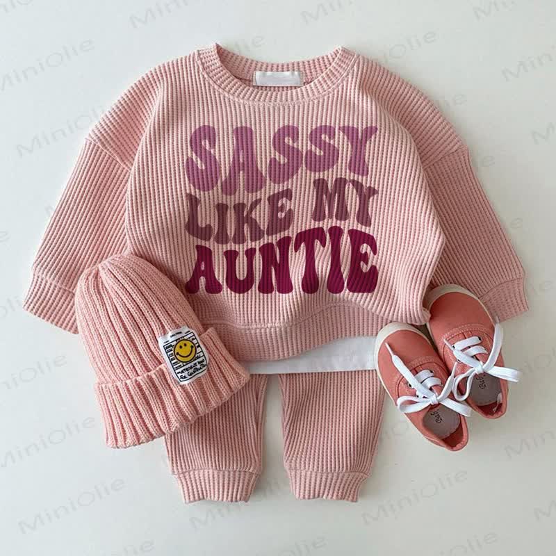 SASSY LIKE MY AUNTIE Baby Pink 2-Piece Set - Pink - 2-3T - image 1