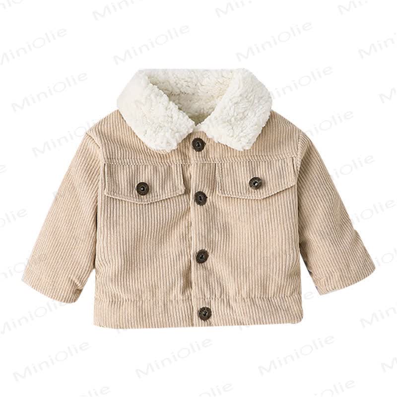  Baby Fleece Corduroy Outerwear - Beige - 2-3Y - image 3