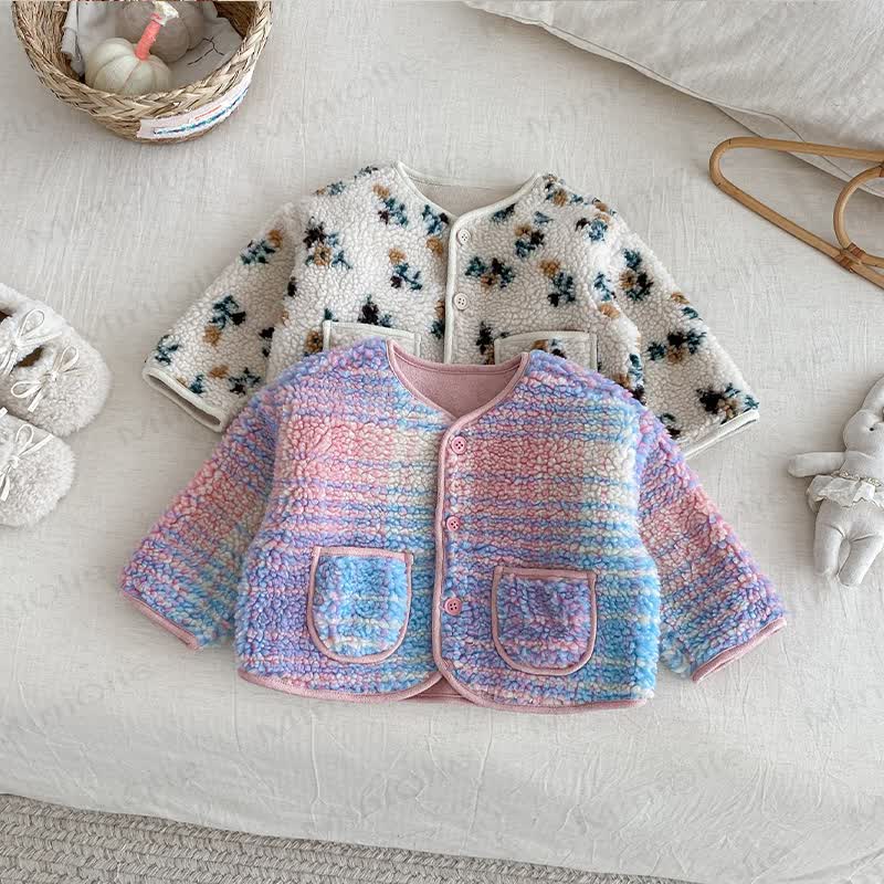 Baby Toddler Suede Floral Outerwear  - image 1