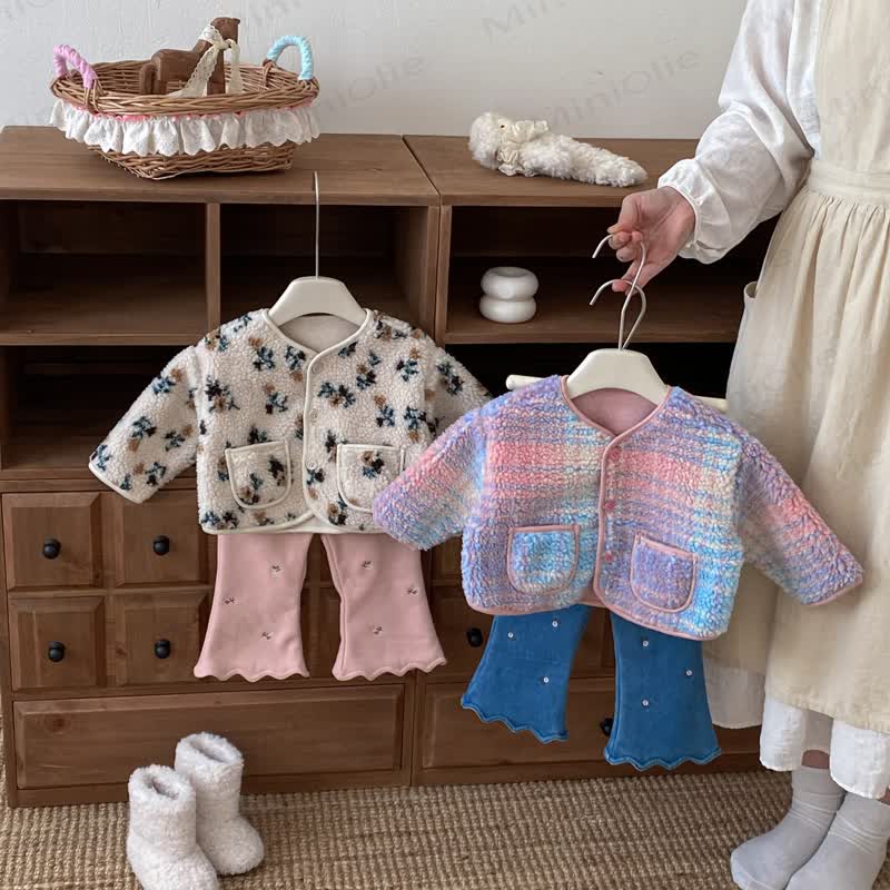 Baby Toddler Suede Floral Outerwear  - image 3