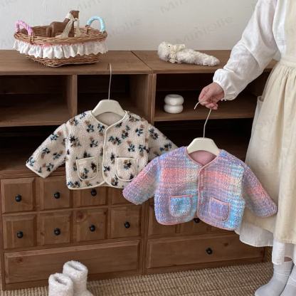 Baby Toddler Suede Floral Outerwear  - image 2