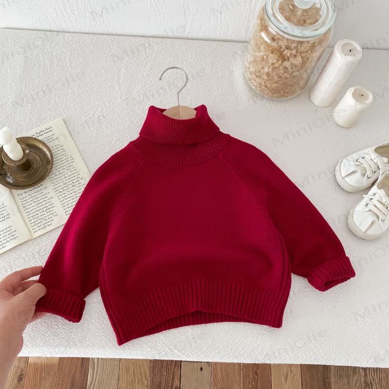 Kid Knitted Solid Color Sweater - image 13