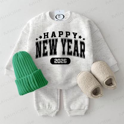 HAPPY NEW YEAR 2026 Baby 2-piece Light Grey Set - Light Grey - 2-3T - image 1