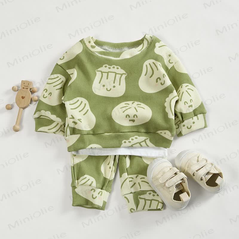 Baby Dumpling Green Waffle 2-piece Set - image 2
