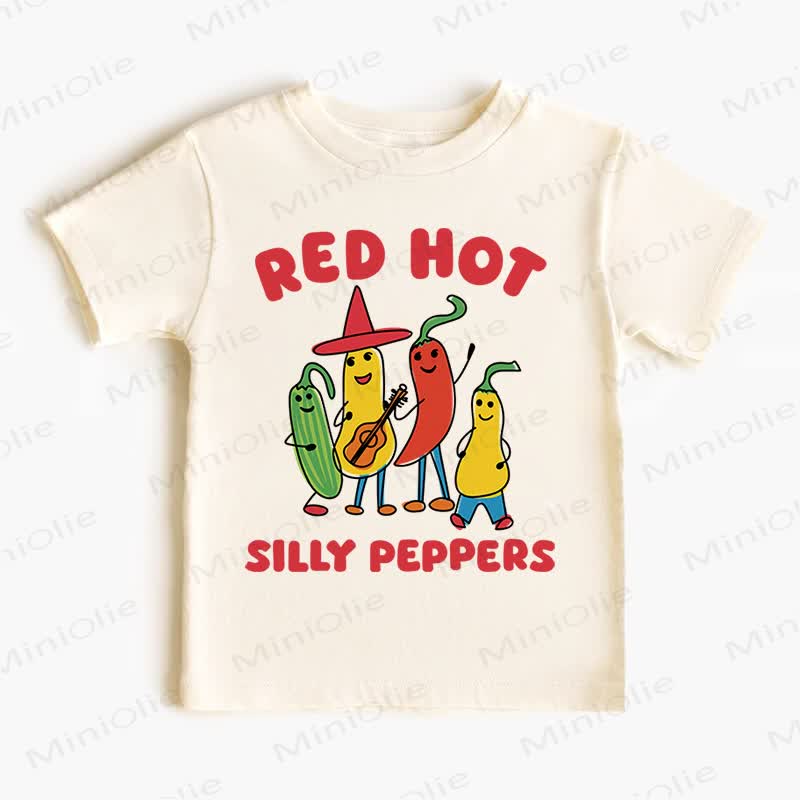 RED HOT SILLY PEPPERS Beige T-Shirt - Beige - 2-3T - image 1
