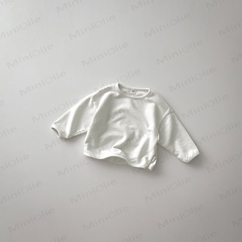 Baby Toddler Solid Color Loose T-Shirt - Beige - 5-7T - image 4