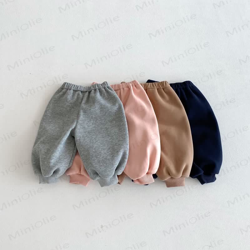 Baby Toddler Bear Fleece Lined Pants - image 2