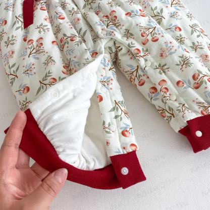  Baby Christmas Floral Romper - image 9