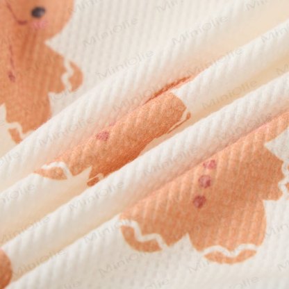 Baby Gingerbread Man Waffle Romper - image 5