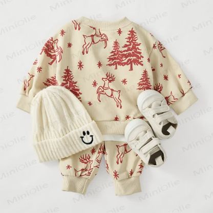Baby Red Tree Beige 2-piece Set - image 3
