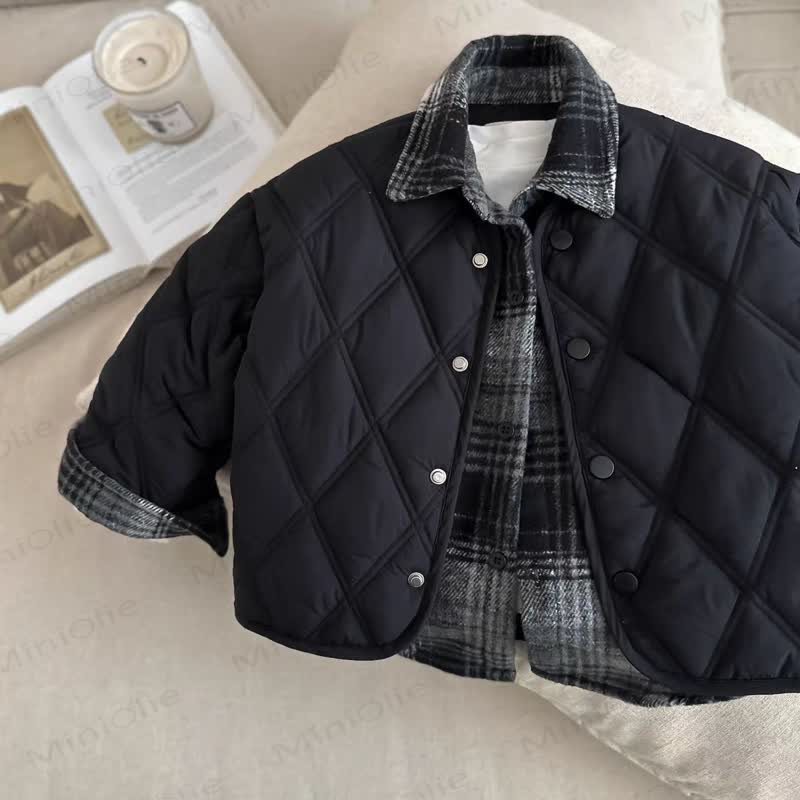 Kid Black Quilted Outerwear - image 2