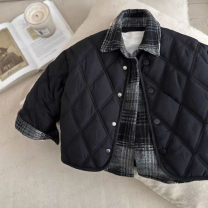 Kid Black Quilted Outerwear - image 2