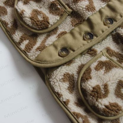 Kid V-neck Leopard Print Outerwear - image 4