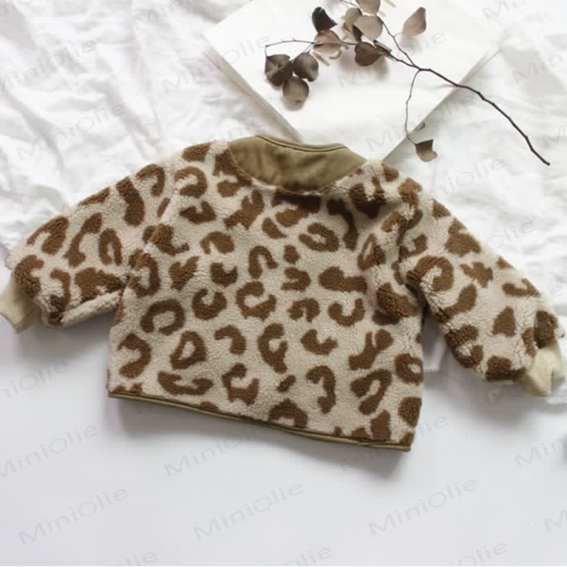 Kid V-neck Leopard Print Outerwear - image 2