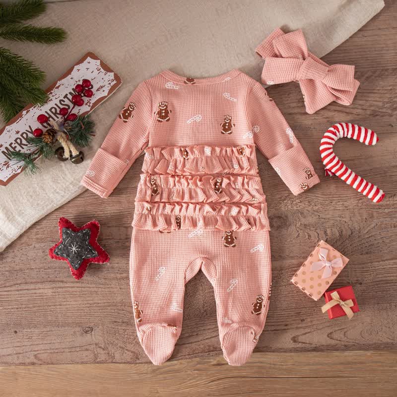 Baby Headscarf Christmas Romper - image 3