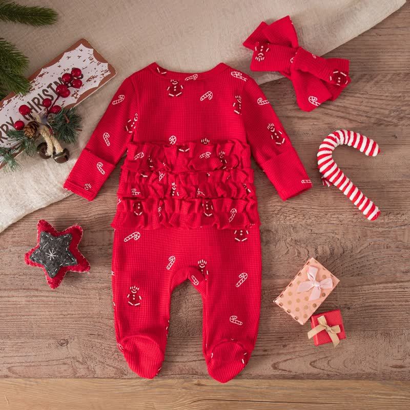 Baby Headscarf Christmas Romper - image 12
