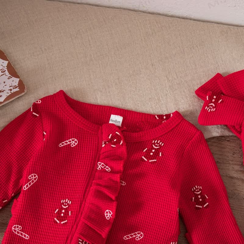 Baby Headscarf Christmas Romper - image 15