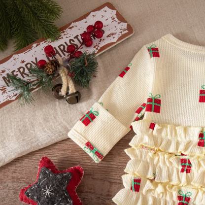 Baby Headscarf Christmas Romper - image 26