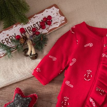 Baby Headscarf Christmas Romper - image 16